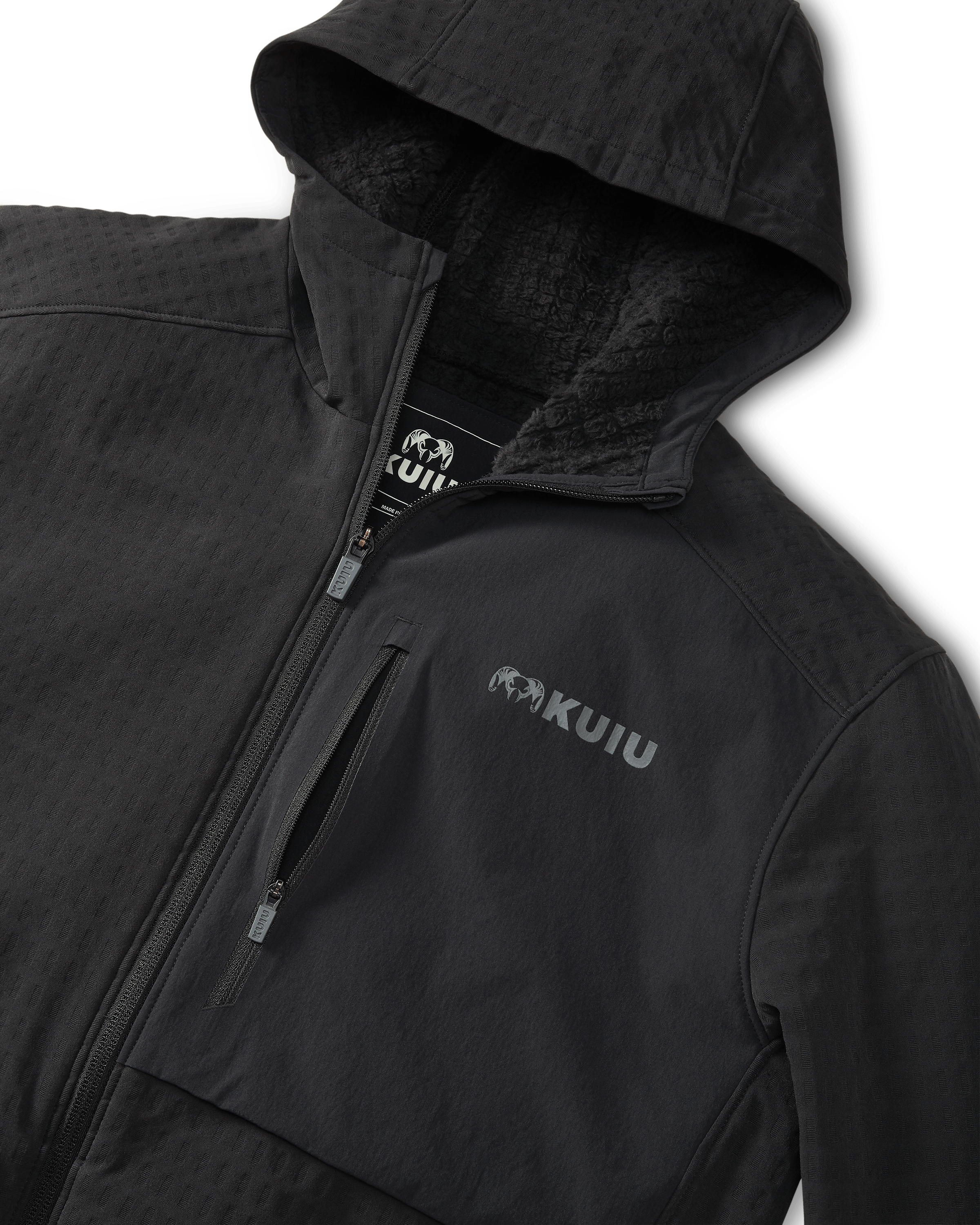 Blockfield Fleece Hoodie | Black - Image 3