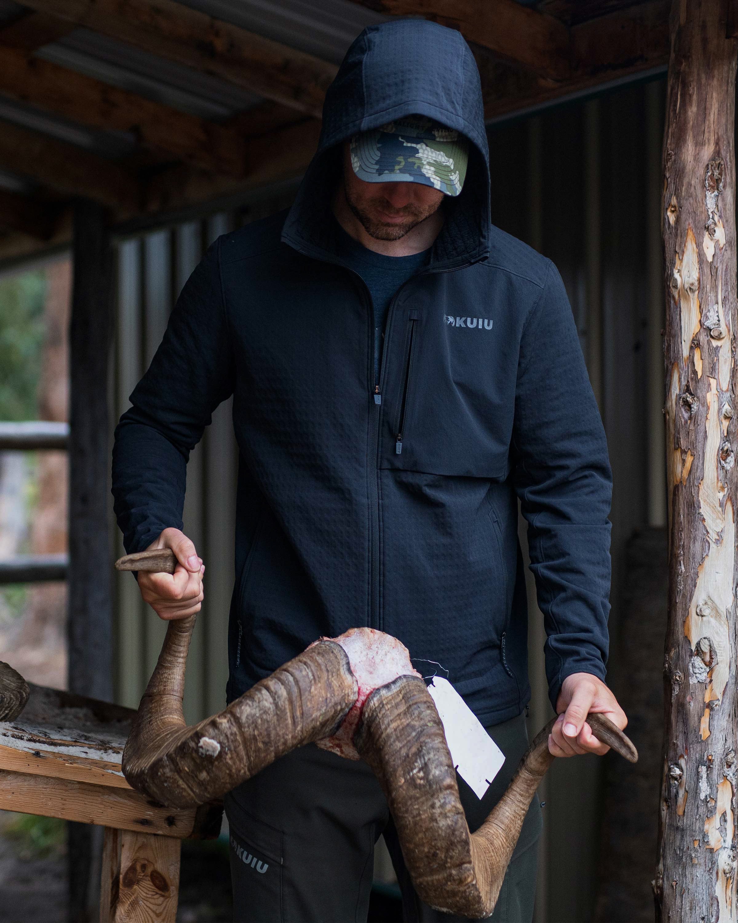 Blockfield Fleece Hoodie | Dark Sage - Image 6