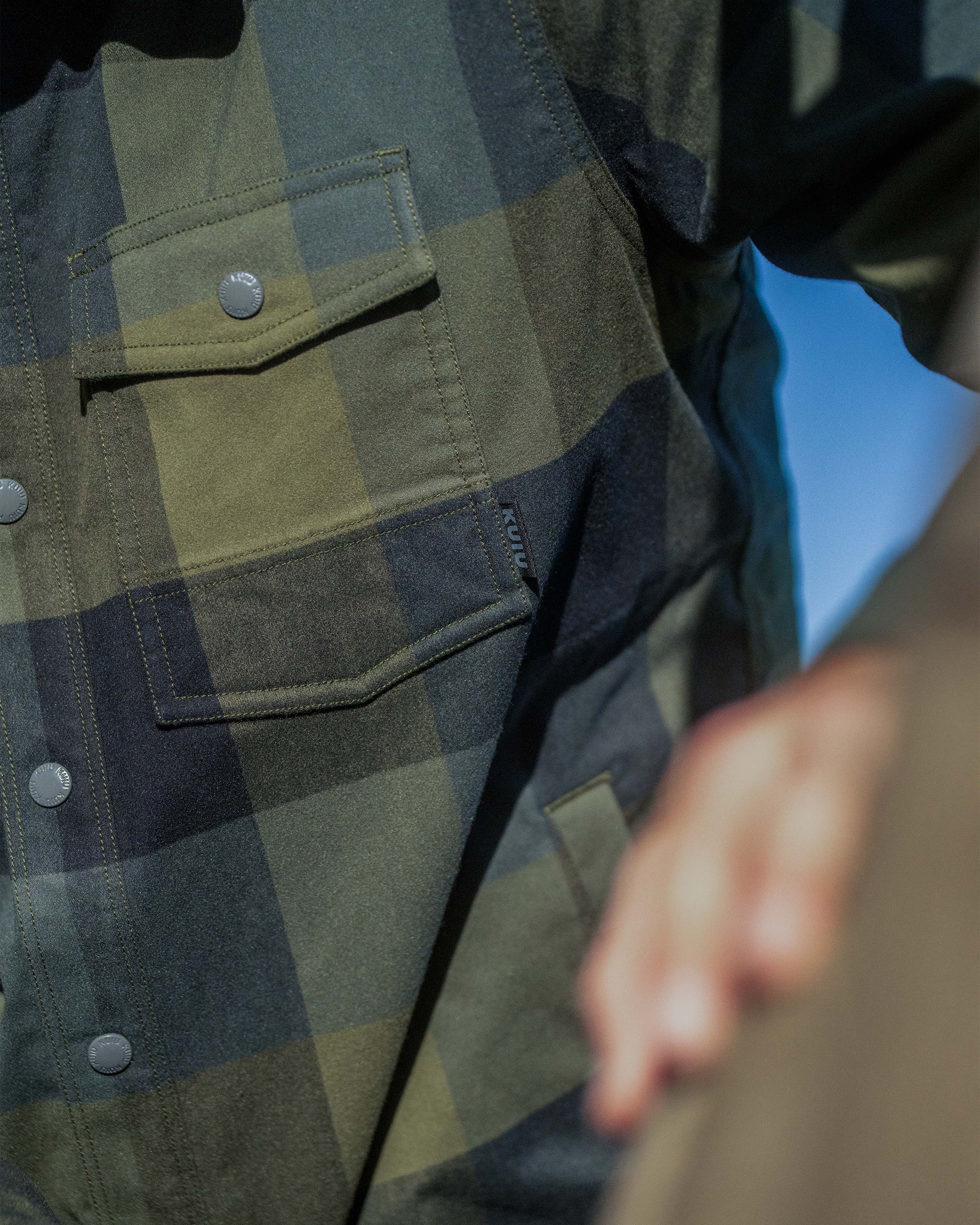 Field Flannel Fleece Shirt Jacket | Verde Plaid - Image 7