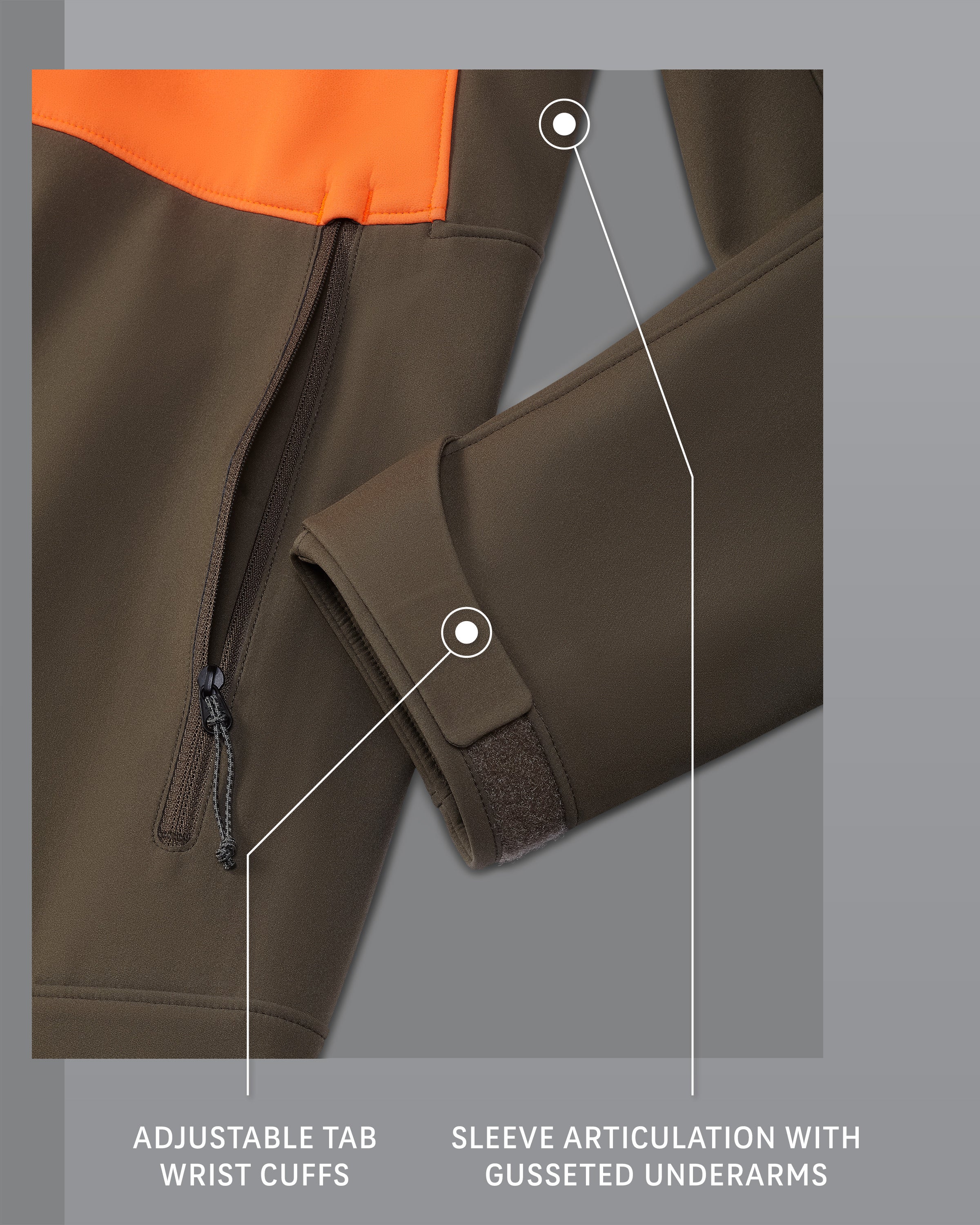 Guide PRO Hooded Jacket | Blaze/Major Brown - Image 3